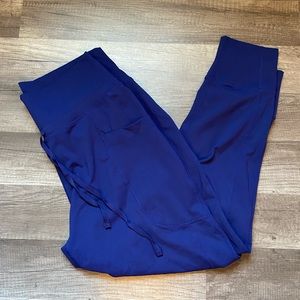 Fabletics Sleek Knit Drawstring Blue Soft Jogger Pants
